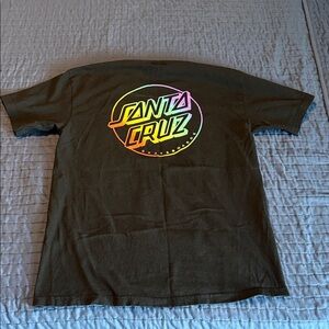 Santa Cruz Olive T-Shirt with Vibrant Logo